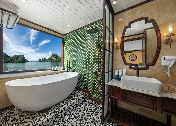2-day Luxury Cycad Cruise On Bai Tu Long Bay With Pickup From International Cruise Port Or Hanoi Old Quarter Botel Ha Long